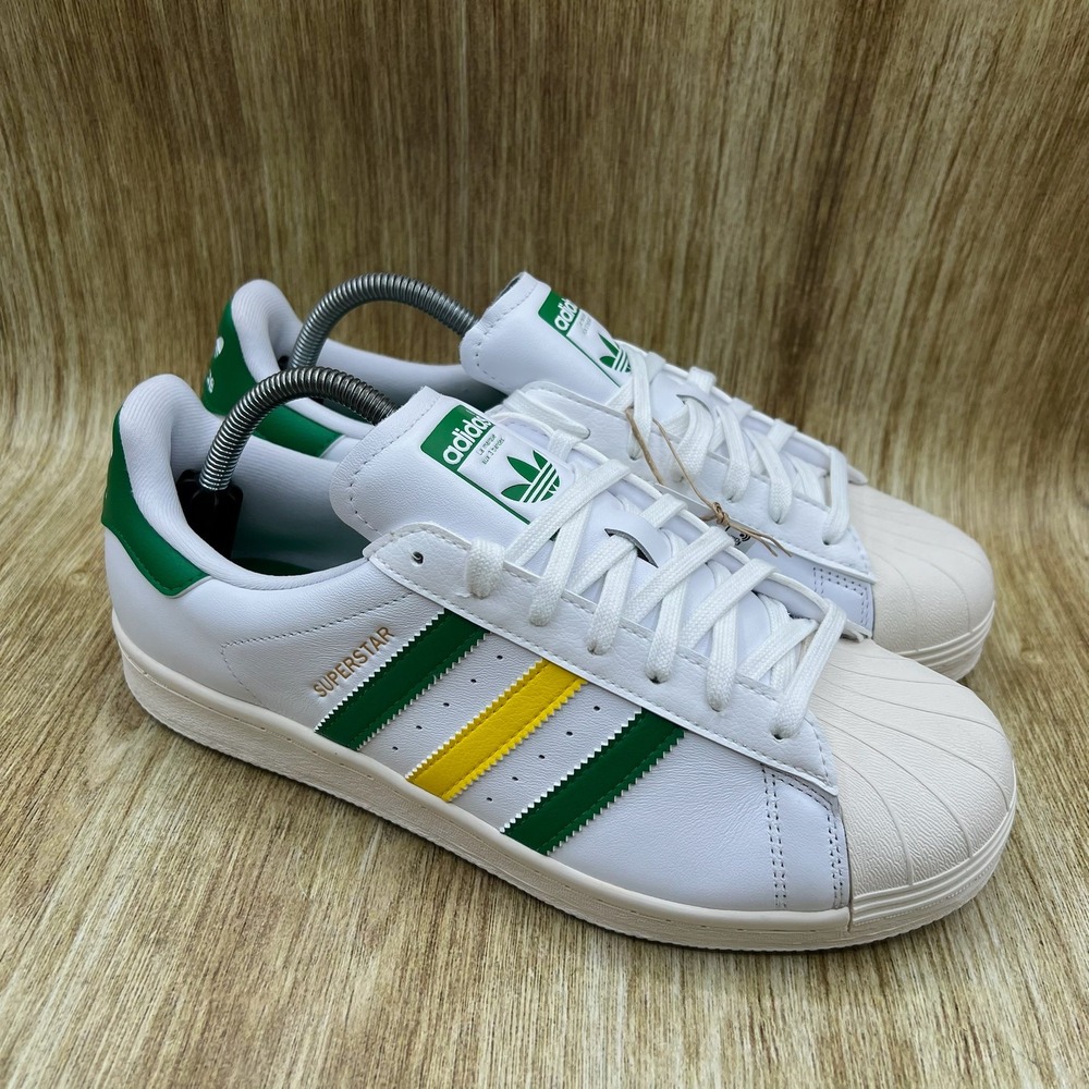 adidas Superstar Spikeless Golf Men's Size 9 Cloud White Green Yellow IH8533 NEW